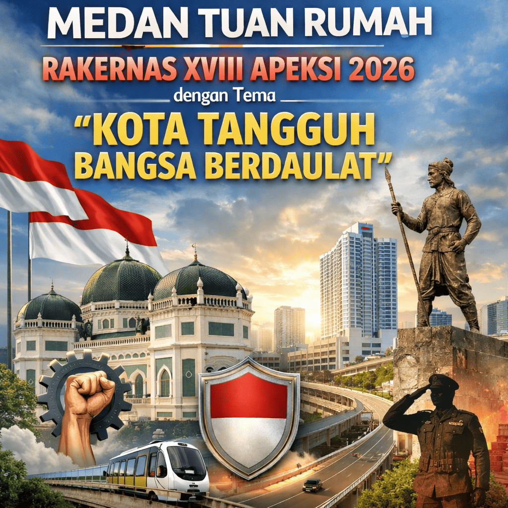 Medan Tuan Rumah Rakernas XVIII APEKSI 2026 dengan Tema "Kota Tangguh Bangsa Berdaulat"