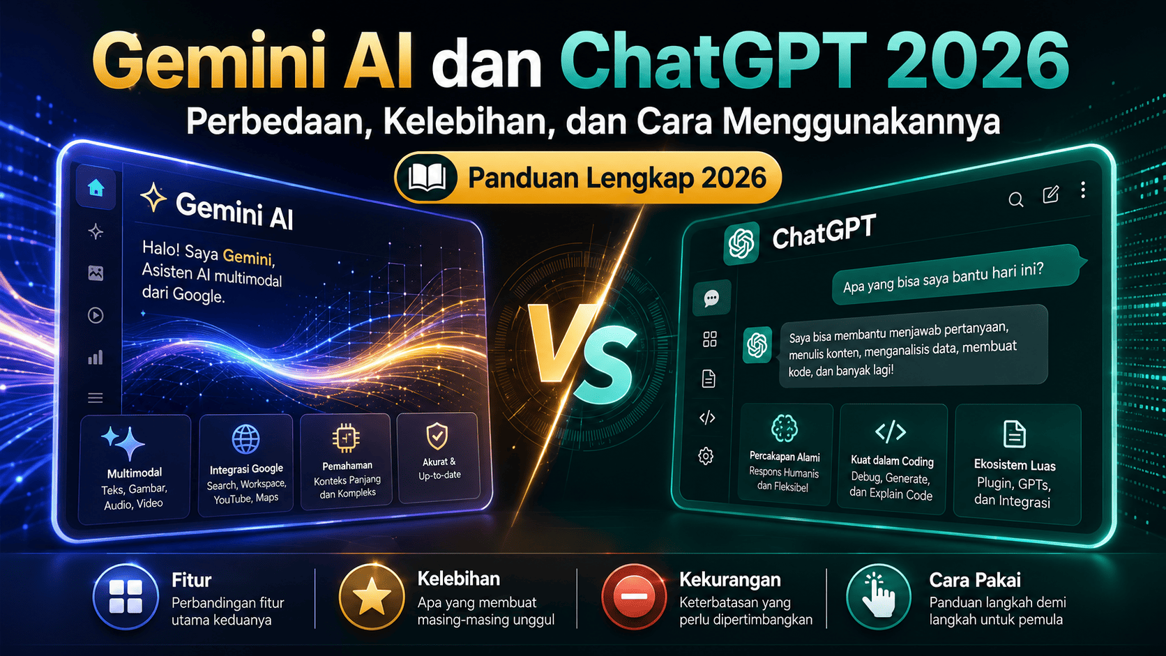 Gemini AI dan ChatGPT 2026: Perbedaan, Kelebihan, dan Cara Menggunakannya