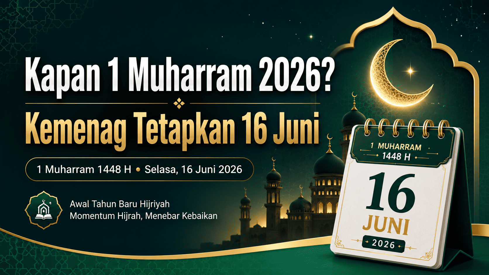 Kapan 1 Muharram 2026? Kemenag Tetapkan 16 Juni