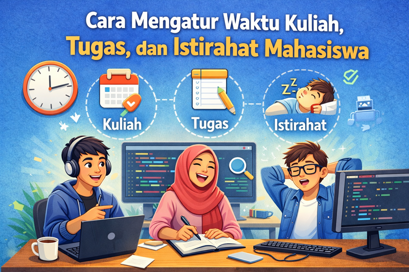 Cara Mengatur Waktu Kuliah, Tugas, dan Istirahat agar Hidup Mahasiswa Tetap Seimbang