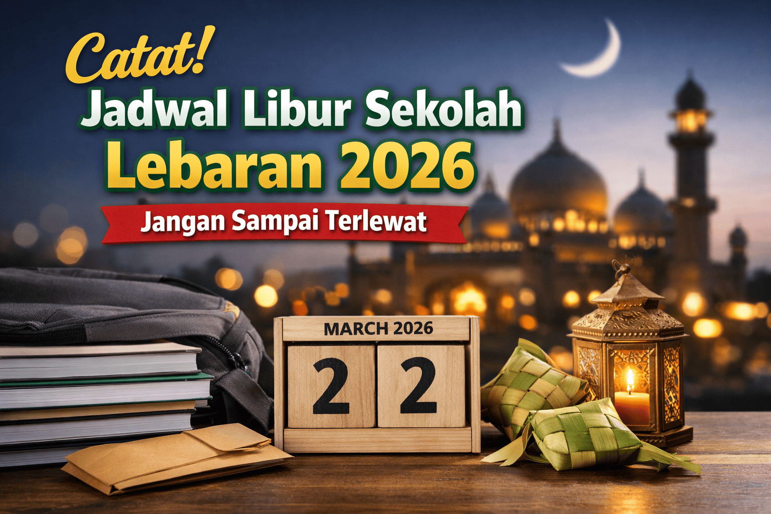 Catat! Jadwal Libur Sekolah Lebaran 2026, Jangan Sampai Terlewat