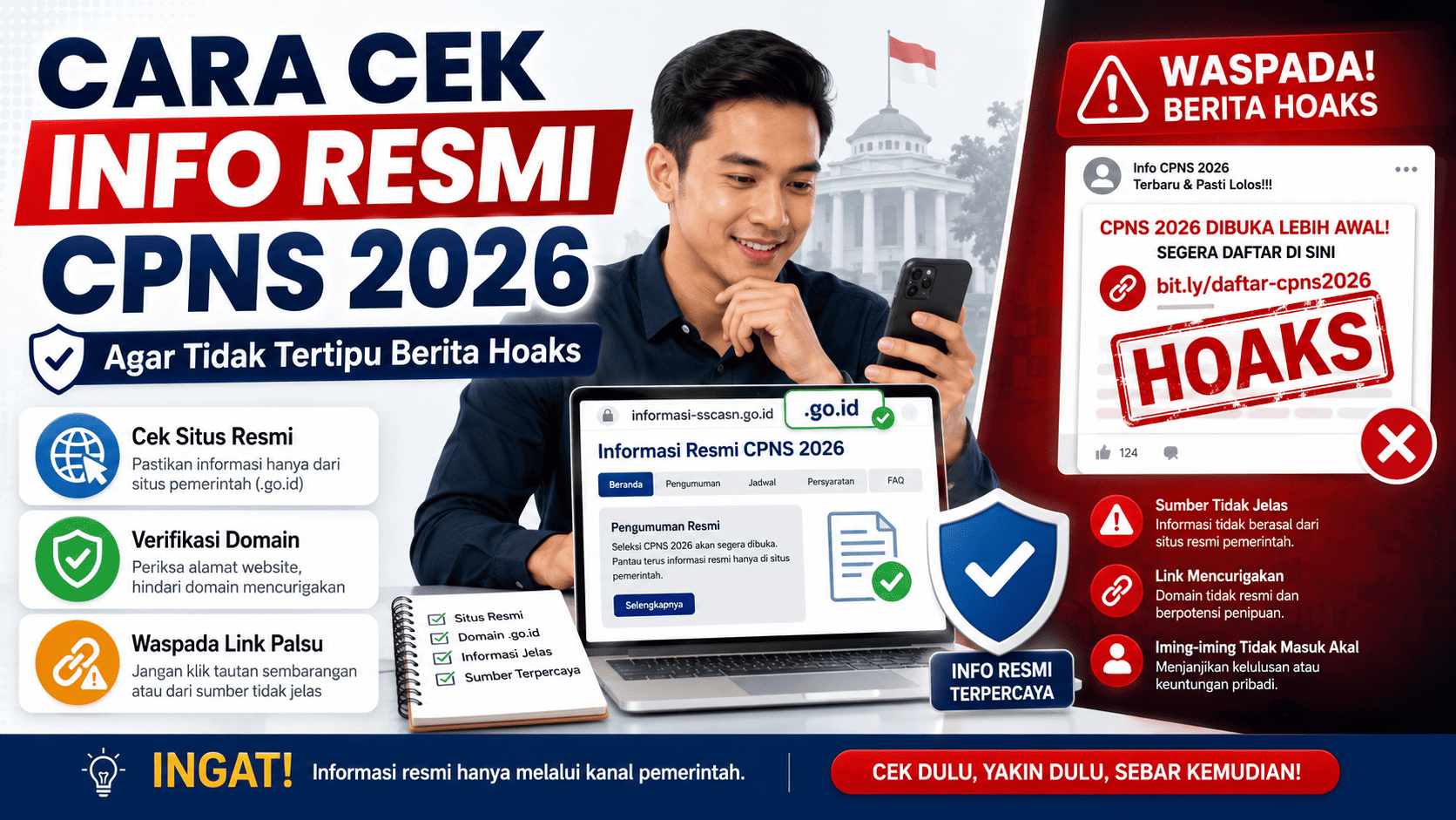 Cara Cek Info Resmi CPNS 2026 agar Tidak Tertipu Berita Hoaks