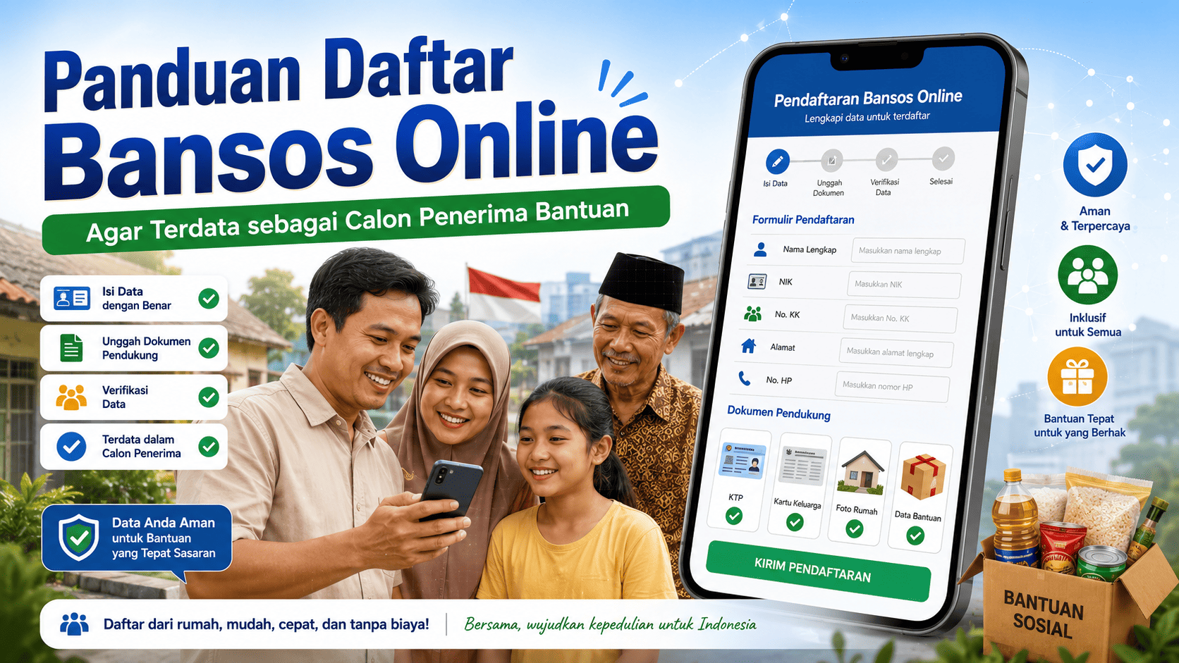 Panduan Daftar Bansos Online agar Terdata sebagai Calon Penerima Bantuan